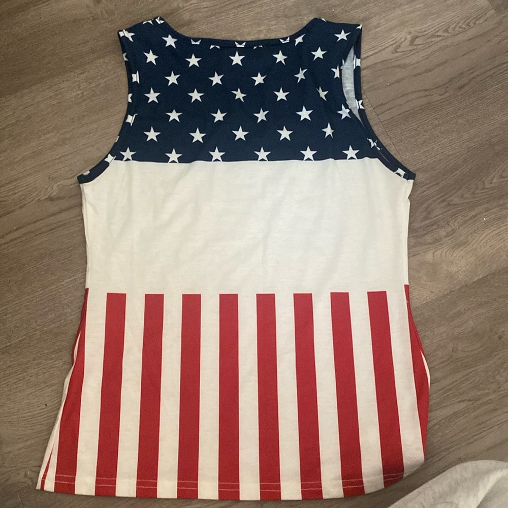 American flag tank top size medium